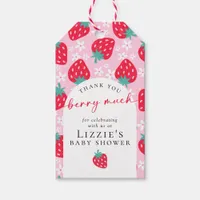 Thank You Berry Much Strawberry Baby Shower  Gift Tags