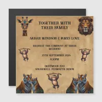 Fun Wedding Zoo  Magnetic Invitation