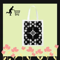 Black White Bokeh Lights Abstract Pattern Tote