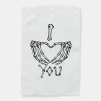 Skeleton Hands Making A Heart Subtle Expression Garden Flag