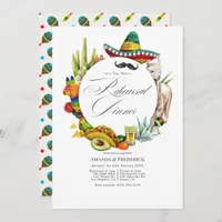Watercolor Mexican Fiesta Rehearsal Dinner Invitation