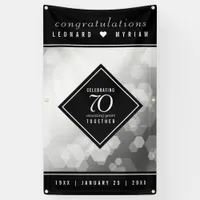 Elegant 70th Platinum Wedding Anniversary Banner