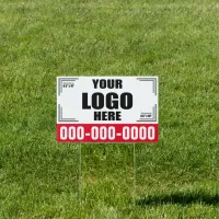 12" x 18" Small Business with Logo Yard Sign