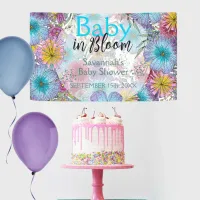 Elegant Radiant Bohemian Flowers Baby in Bloom Banner