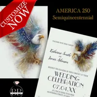 RSVP Bald Eagle Patriotic USA Semiquincentennial Invitation
