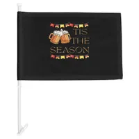 Tis The Season Oktoberfest Fun Beer Festival Fall  Car Flag