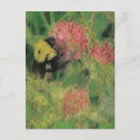 Bumble Bee on Clover Postcard