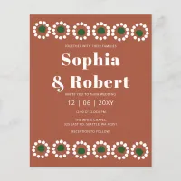 Budget Mexican Fiesta Boho Barro Wedding Invite