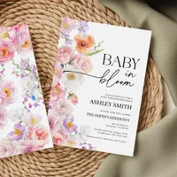 Colorful Baby in Bloom Invitation | Summer Flowers