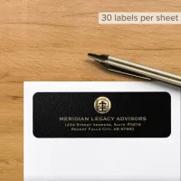 Elegant Gold Logo Return Label