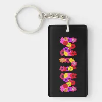 Mum Floral Typographic Keychain