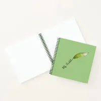 Notebook - Green Feather Pen