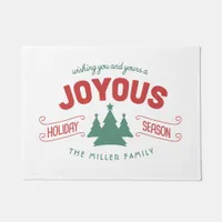 Joyous Holiday Season Fir Trees Red/Green ID580 Doormat