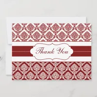 red damask ThankYou Cards