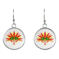 Minimal Sinulog Festival Mask Earrings