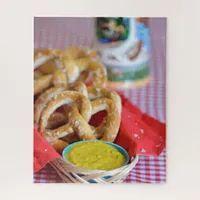 Oktoberfest Beer Festival Stein and Pretzels Jigsaw Puzzle