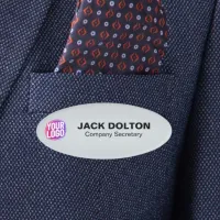 Custom Logo or Photo Employee Job Title & Name Tag