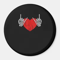 Skeleton Hand Heart And Roll Valentines Halloween Magnet