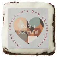 Modern  funny Valentines heart personalizable  Brownie