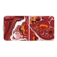 Personalized Burgundy White Digital Fluid Art   Beer Pong Table