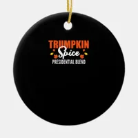 Trumpkin Spice Halloween Thanksgiving Funny Ceramic Ornament