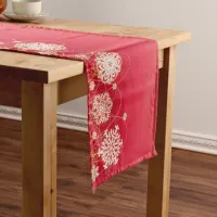 Red Stylish Merry Christmas Short Table Runner