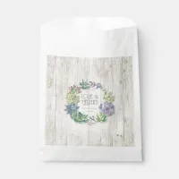 Succulents and Rustic Wood Wreath Thank You ID515 Favor Bag