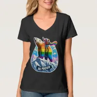 Vibrant polar bear Perched on mountain with girls T-Shirt