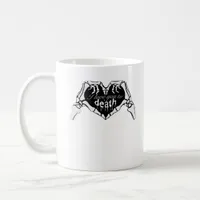 To Death Skeleton Hand Heart Classic Design Coffee Mug