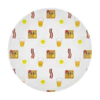 Fried Eggs, Bacon, Waffles and Orange Juice Cutting Board
