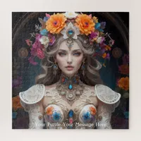 Floral Winged Muse of the Enchanted Garden Jigsaw Puzzle