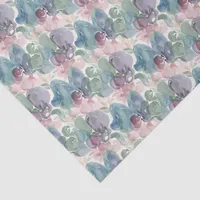 Abstract Watercolor Pattern Teal Mauve Pink Tissue Paper
