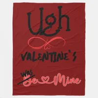 Ugh Valentine's - Was Mine on deep red | Fleece Blanket