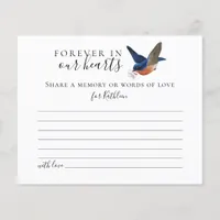 Share a Memory Simple Funeral Attendance Card