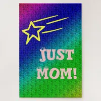 Just Mom Superstar Blue & Green Star My Life Jigsaw Puzzle