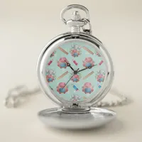 Back to School Elephant Pattern Pocket Watch