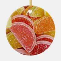 Sugar Jelly Candies Realistic Food Christmas Ceramic Ornament