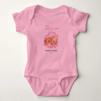 We Can Bearly Wait Boy Cute Bear Baby Shower  Baby Bodysuit