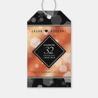 Elegant 32nd Bronze Wedding Anniversary Gift Tags