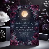 Midnight Garden Moon Bachelorette Party Invitation