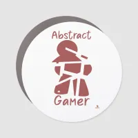 Abstract Gamer Fun Broken Meeple Board Game Love Car Magnet