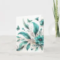 Watercolor Ephemera Vintage Blank Note Card