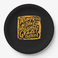 Trumpkin Make Halloween Great Again – Autumn Sloth Paper Plates