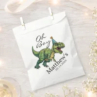 Oh Boy! Cute Dinosaur Baby Shower Favor Bag