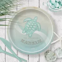 Beach House Nautical Turtle Aqua Blue ID623 Paper Plates