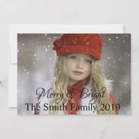 Merry and Bright Customizable Christmas Announcement