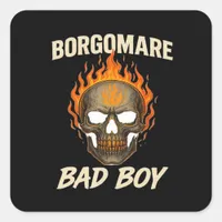 Skeleton Hands Heart Bold Graphic Style Square Sticker