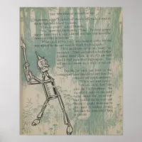 Tinman Vintage Story Book Page Poster