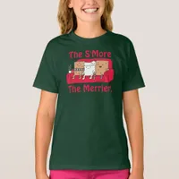 S'More Merrier Cute Kids Cartoon Christmas  T-Shirt