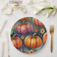 Halloween Pumpkin Vibes designer  Paper Plates